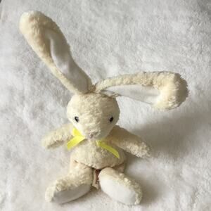 Toy O Rama Plush Cream Long Bendable Ear Bunny Toy